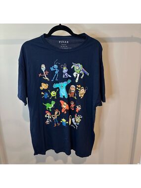 Disney Pixar Graphic T-Shirt Navy Blue Toy Story Monsters Inc Finding Nemo MenXL